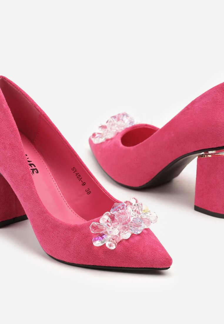 Pantofi cu toc Miliena Roz