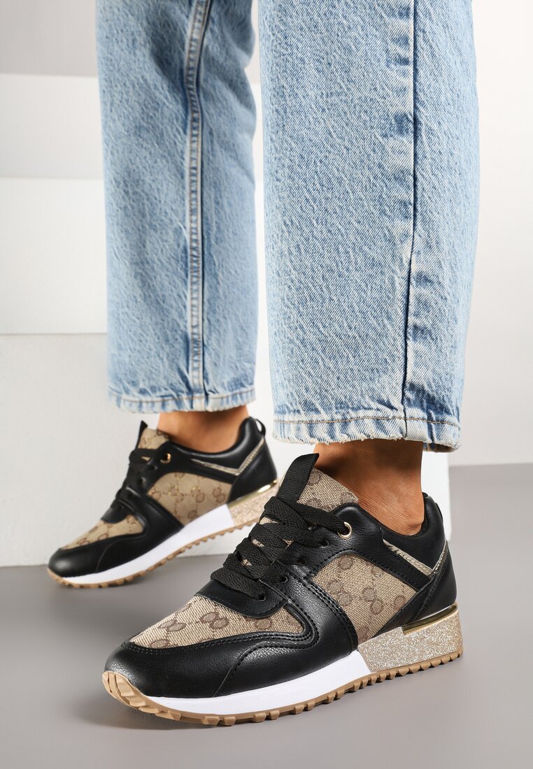 Sneakers Soltia Negru cu maro