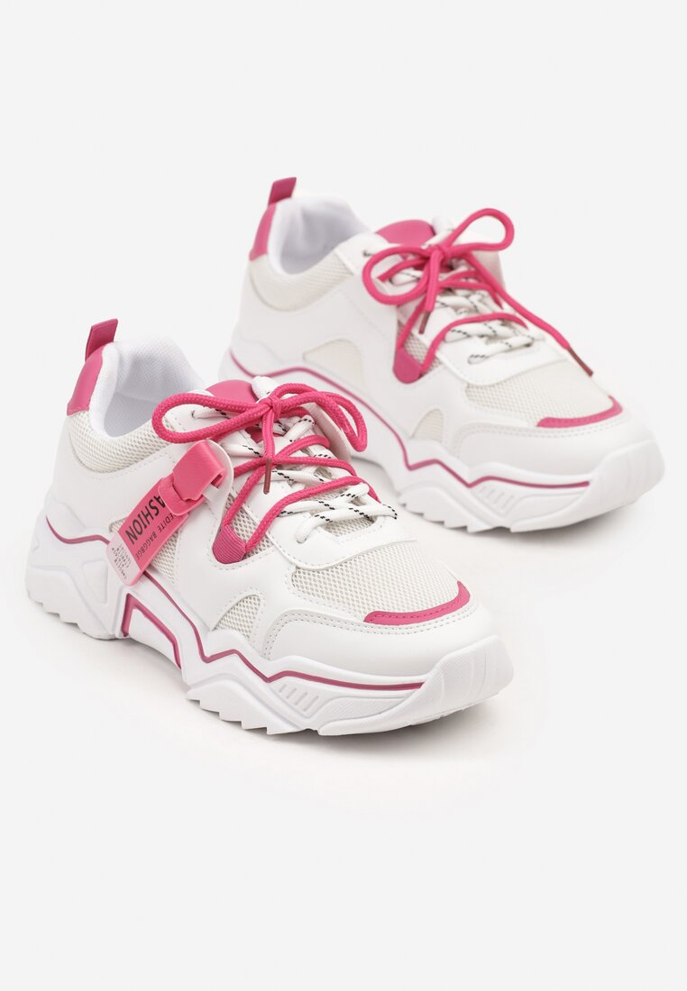 Sneakers Taneril Alb cu roz