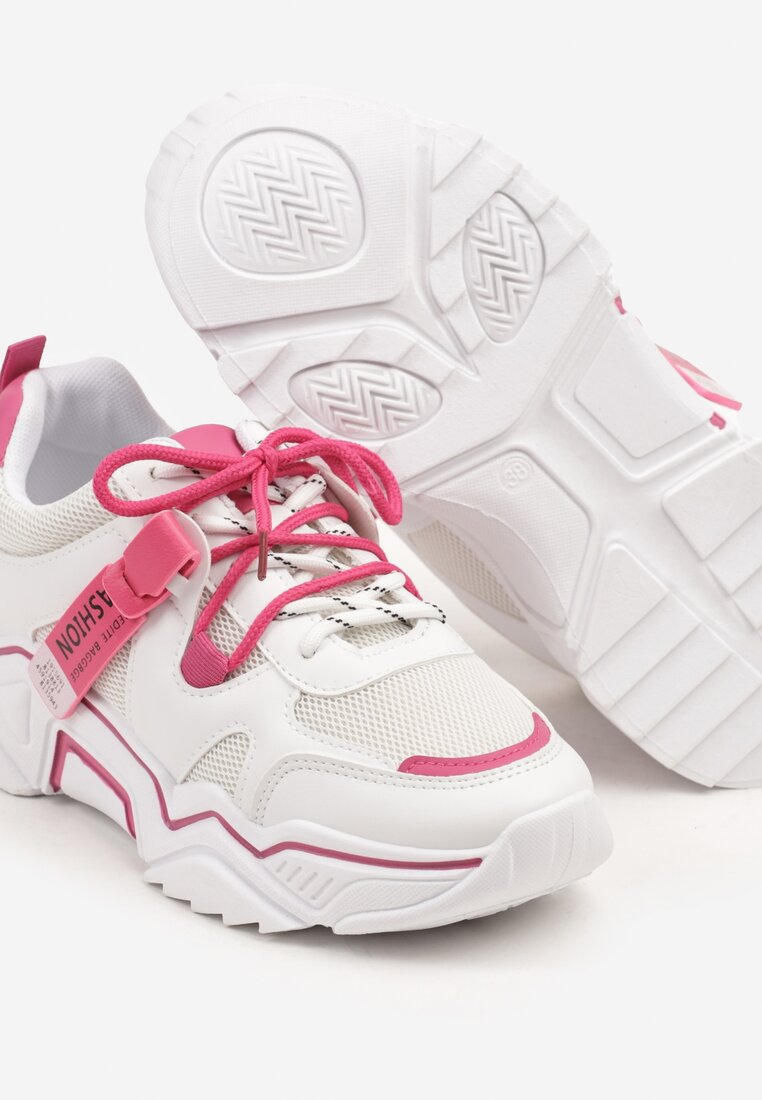 Sneakers Taneril Alb cu roz