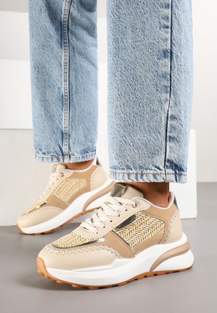 Sneakers Ninatia Bej închis