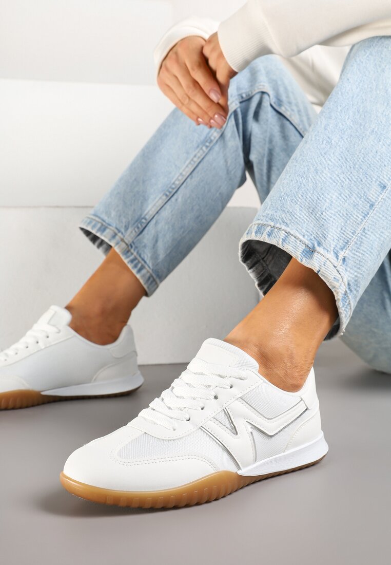 Białe Sneakersy Klasyczne Tenisówki Istia