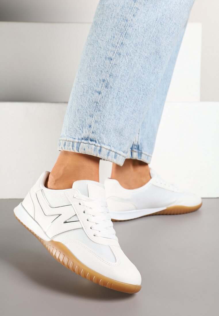 Białe Sneakersy Klasyczne Tenisówki Istia