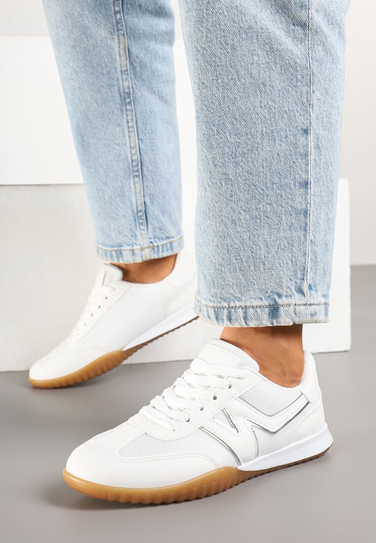 Białe Sneakersy Klasyczne Tenisówki Istia