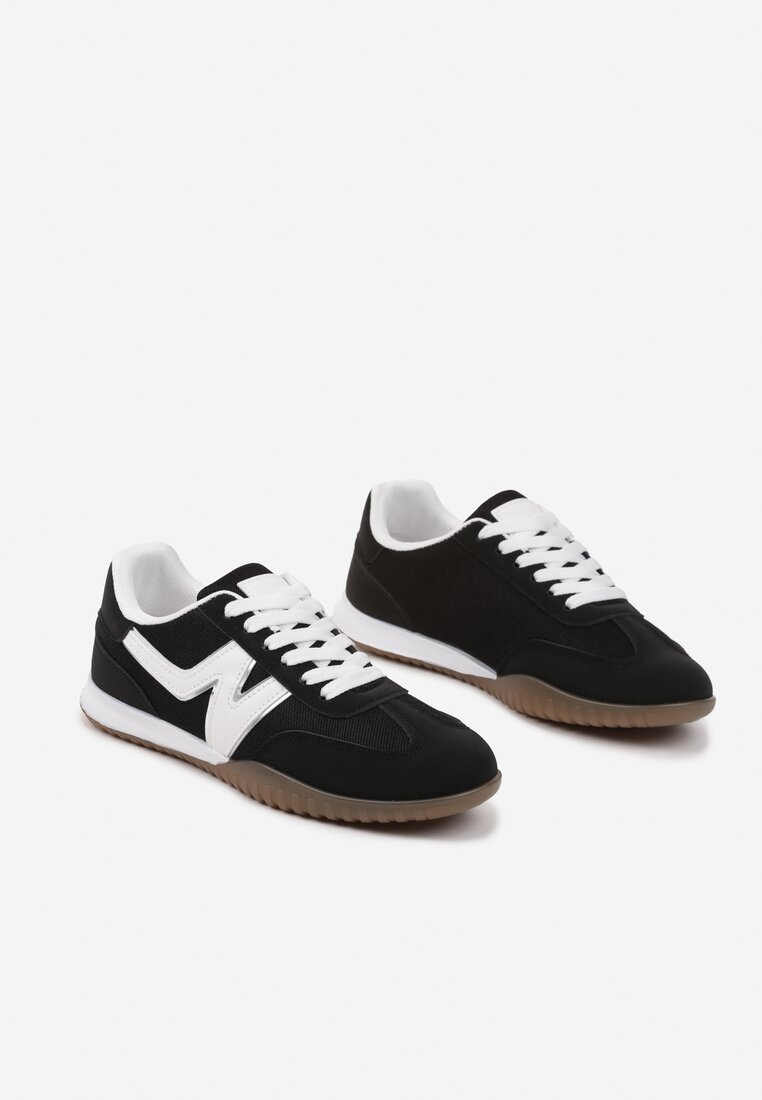 Czarne Sneakersy Klasyczne Tenisówki Istia