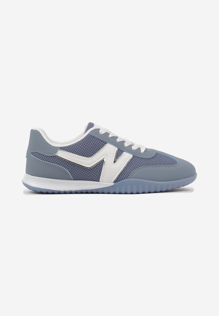 Niebieskie Sneakersy Klasyczne Tenisówki Istia