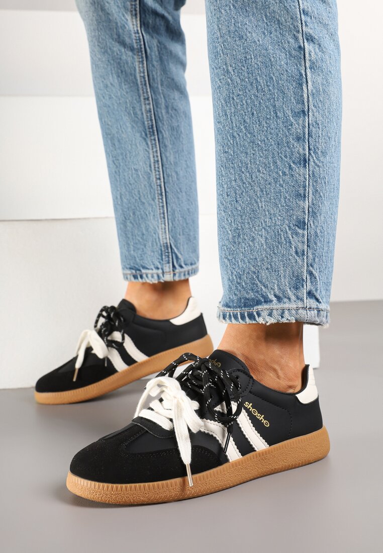 Sneakers Zarinoa Negri cu bej