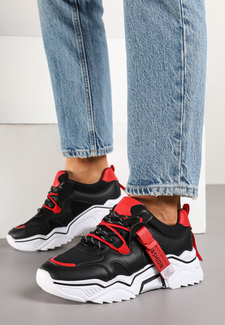 Sneakers Taneril Negru cu roșu