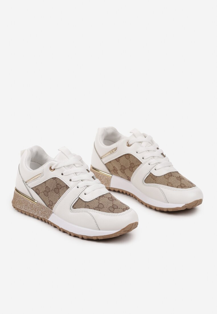 Sneakers Soltia Alb cu maro