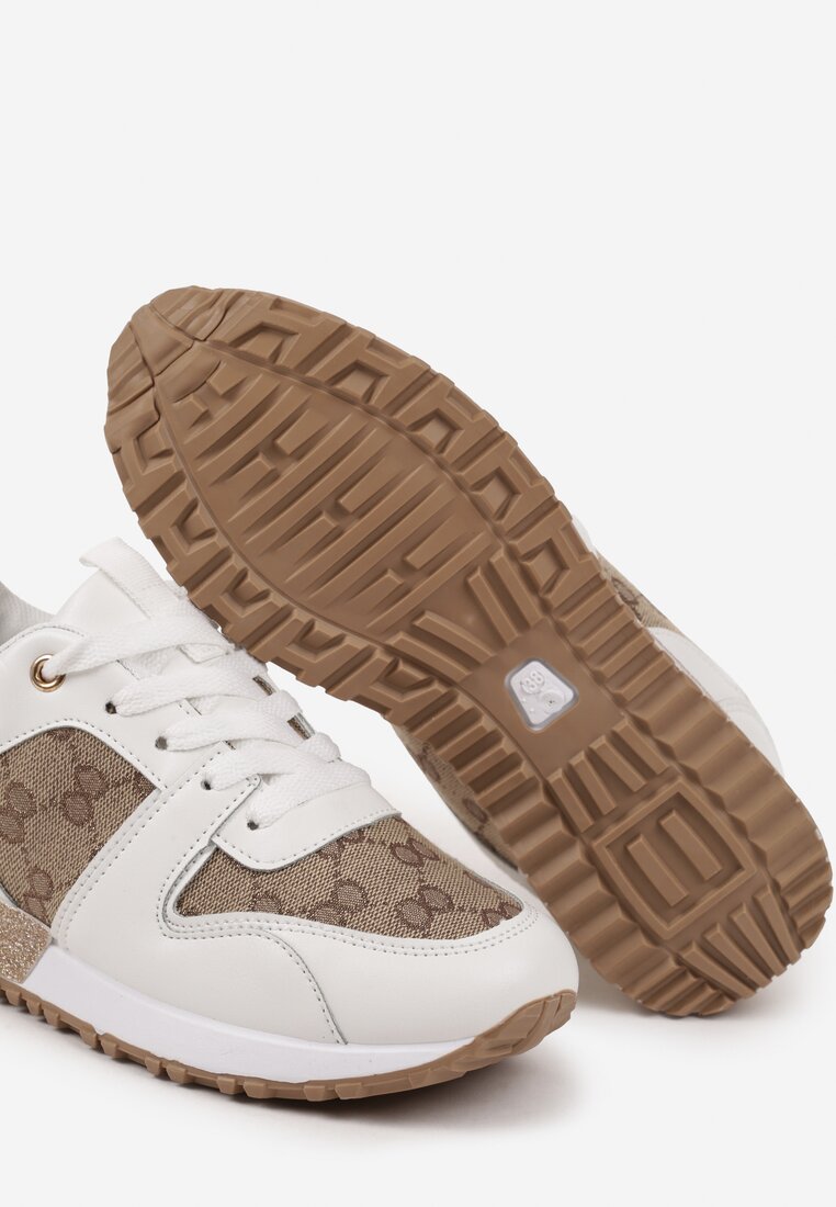 Sneakers Soltia Alb cu maro