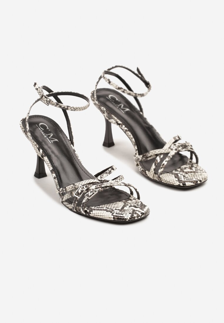 Sandale Galiven Print piele de șarpe