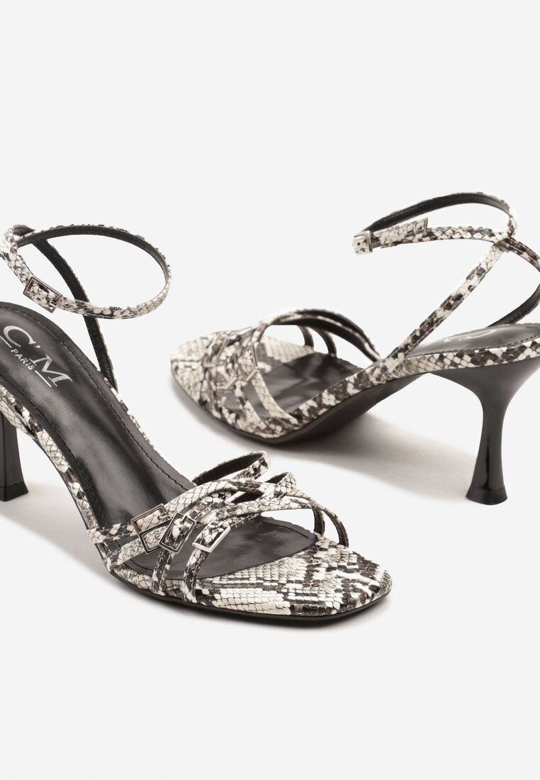 Sandale Galiven Print piele de șarpe