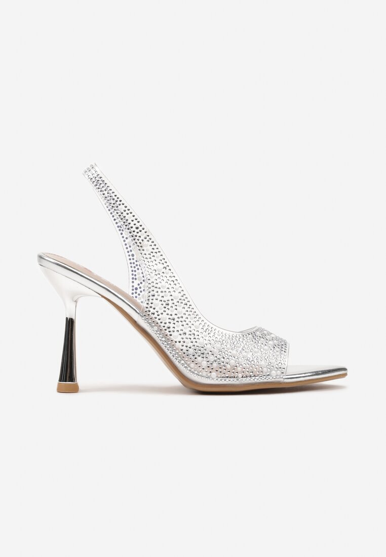 Pantofi stiletto Efaliana Argintii