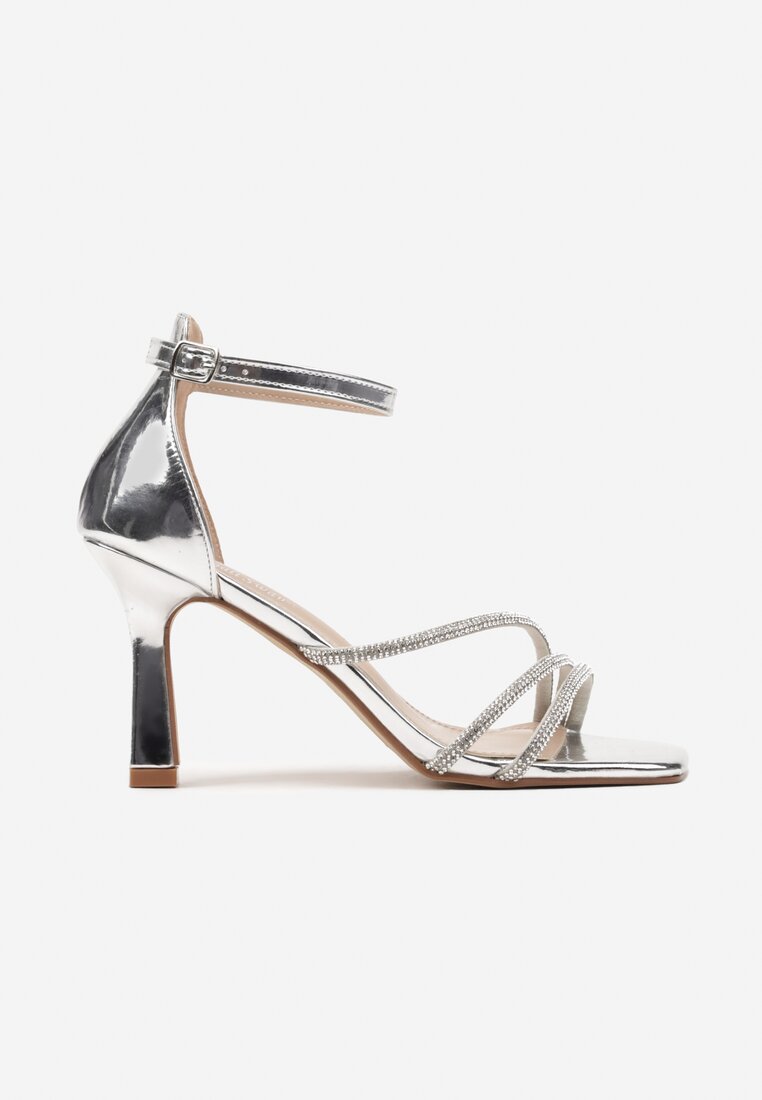 Pantofi stiletto Alimora Argintii