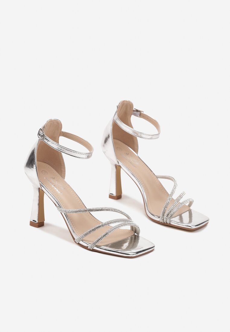Pantofi stiletto Alimora Argintii