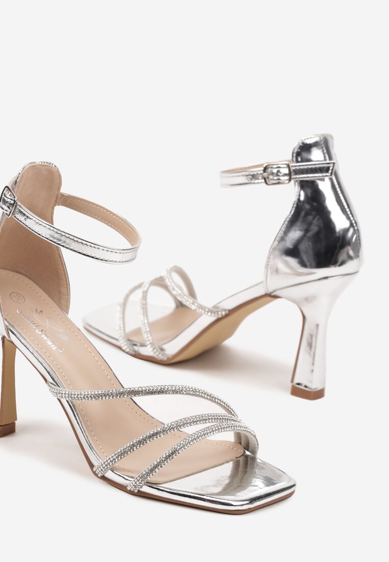 Pantofi stiletto Alimora Argintii