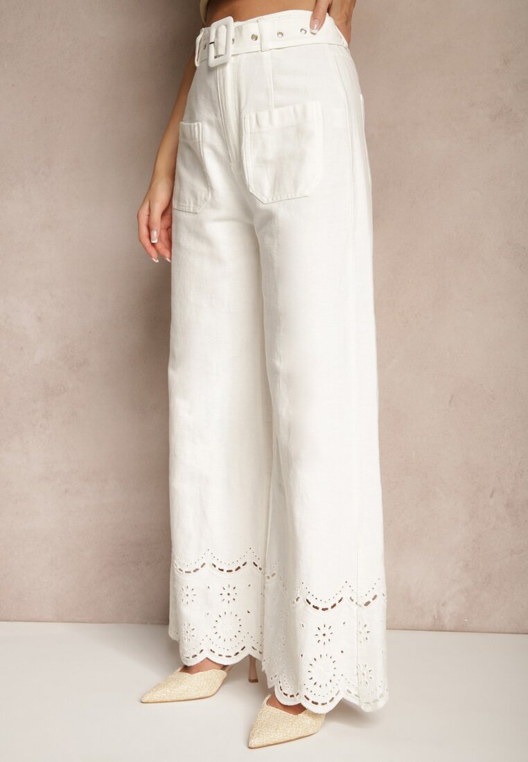 Pantaloni Nerraza Albi