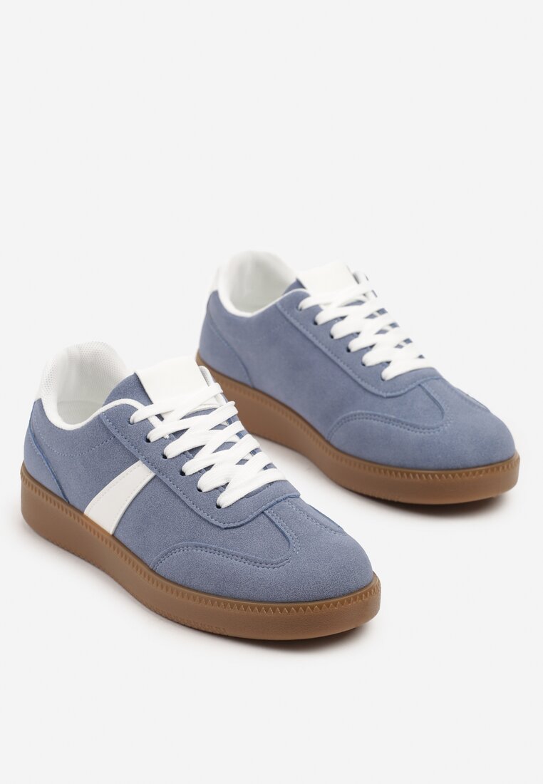 Niebieskie Sneakersy w Stylu Kultowych Tenisówek Gillifia