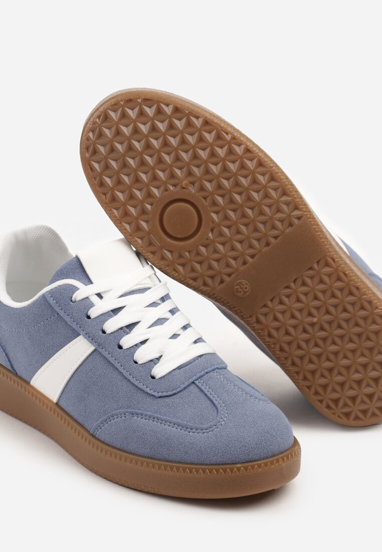 Niebieskie Sneakersy w Stylu Kultowych Tenisówek Gillifia