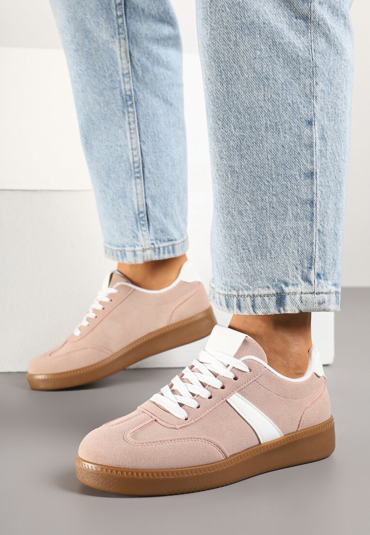 Różowe Sneakersy w Stylu Kultowych Tenisówek Gillifia
