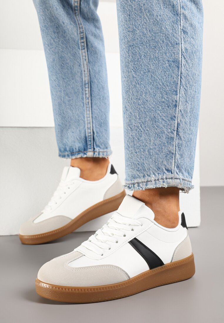 Białe Sneakersy w Stylu Kultowych Tenisówek Gillifia