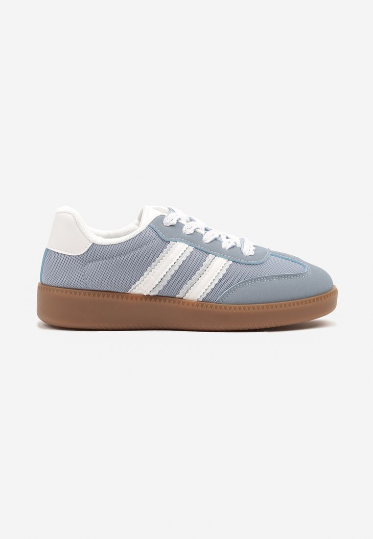 Niebieskie Sneakersy Tenisówki z Przeszyciami Lurivia
