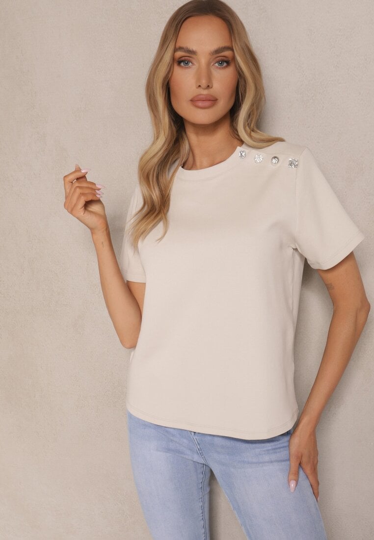 T-shirt Idivoria Bej