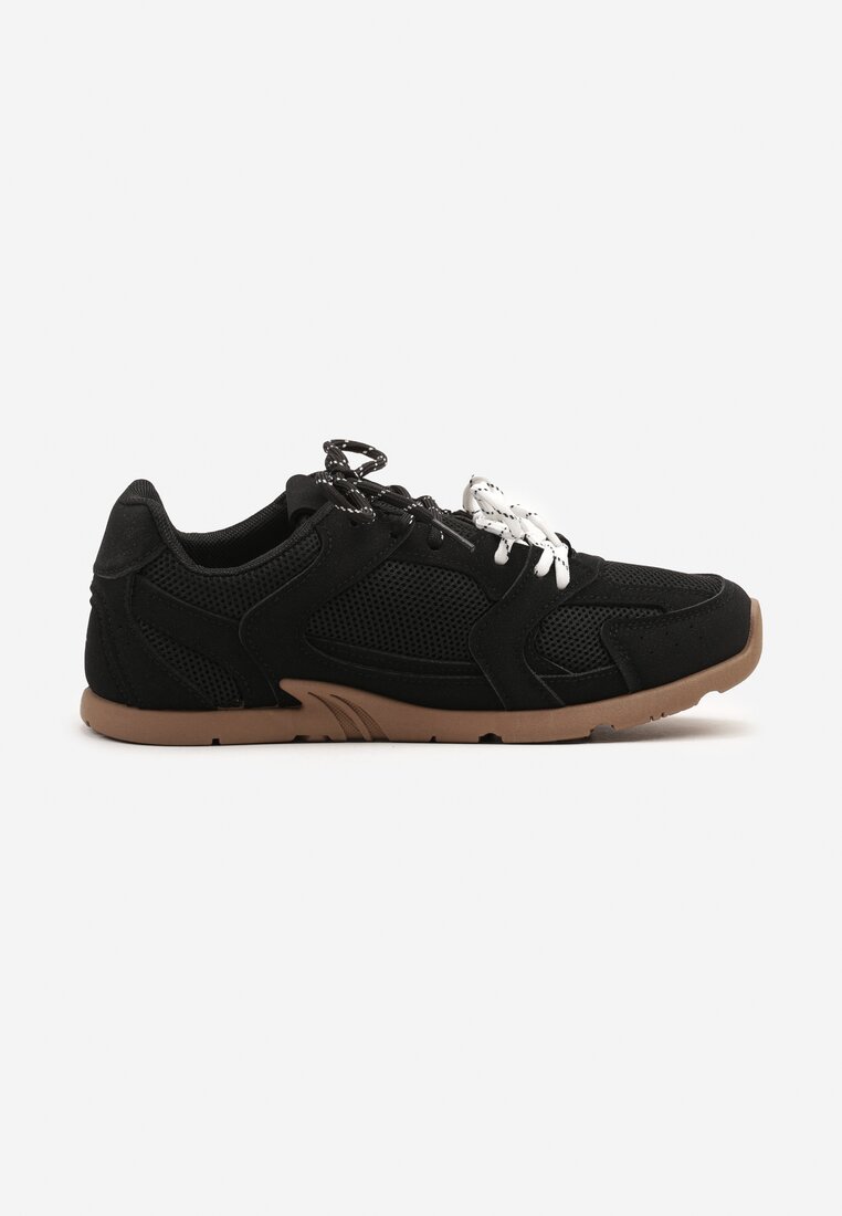 Czarne Sneakersy z Podwójnymi Sznurówkami Terfitra