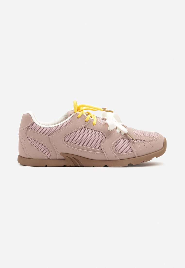 Różowe Sneakersy z Podwójnymi Sznurówkami Terfitra