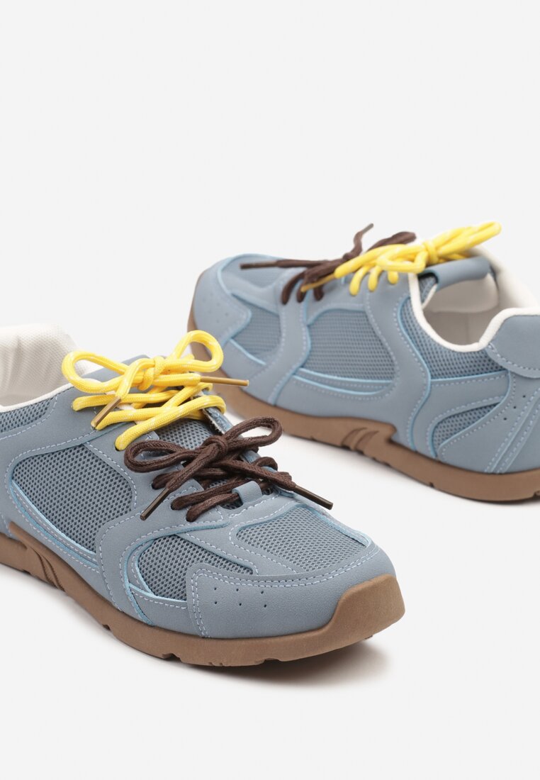 Niebieskie Sneakersy z Podwójnymi Sznurówkami Terfitra