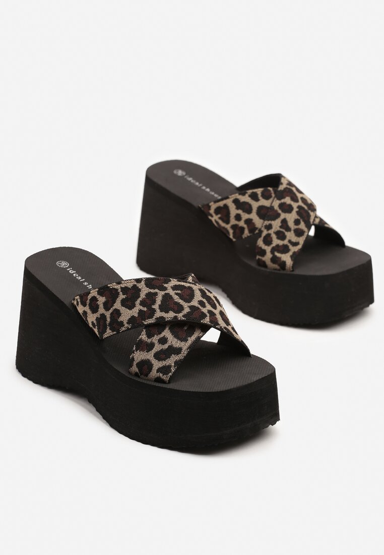 Papuci Janiffia Imprimeu leopard
