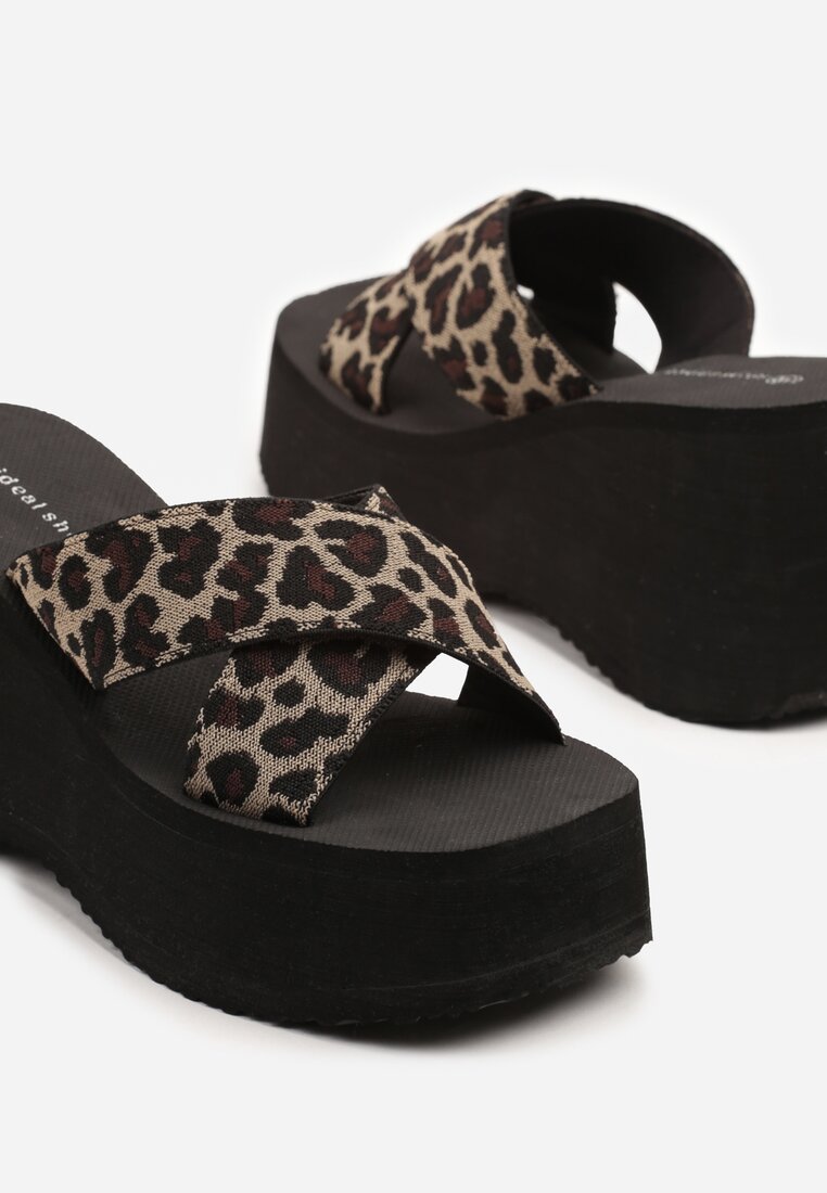 Papuci Janiffia Imprimeu leopard
