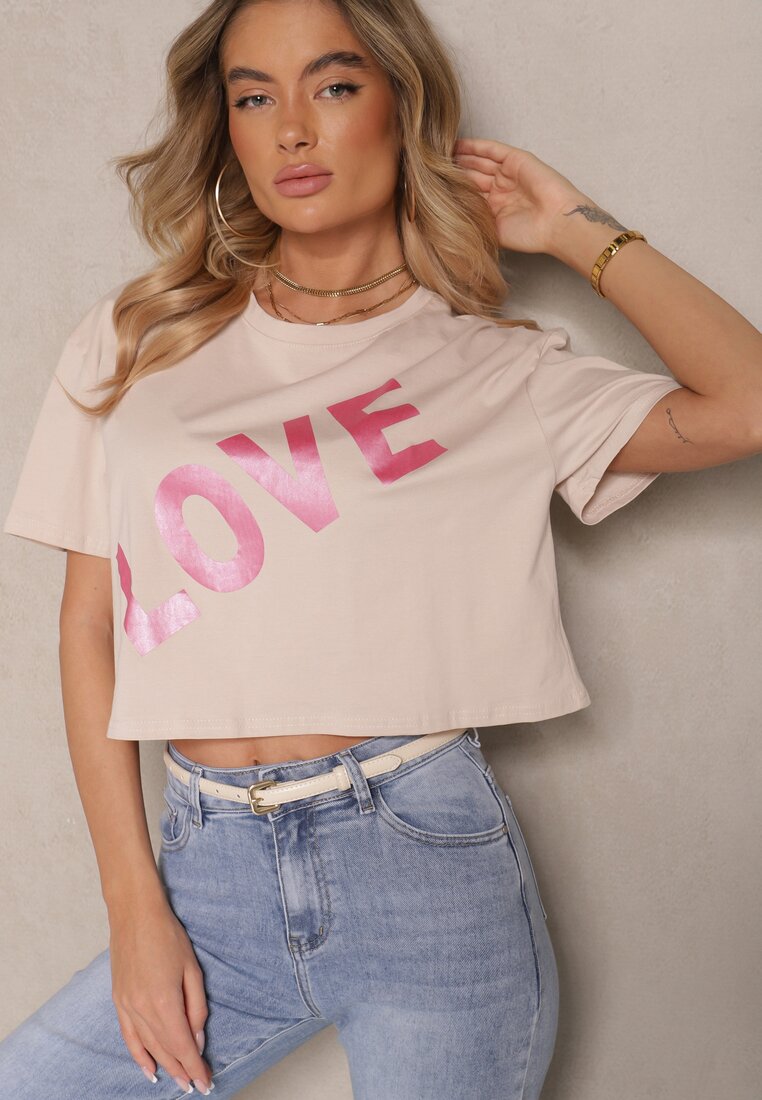 T-shirt Sanillva Bej închis