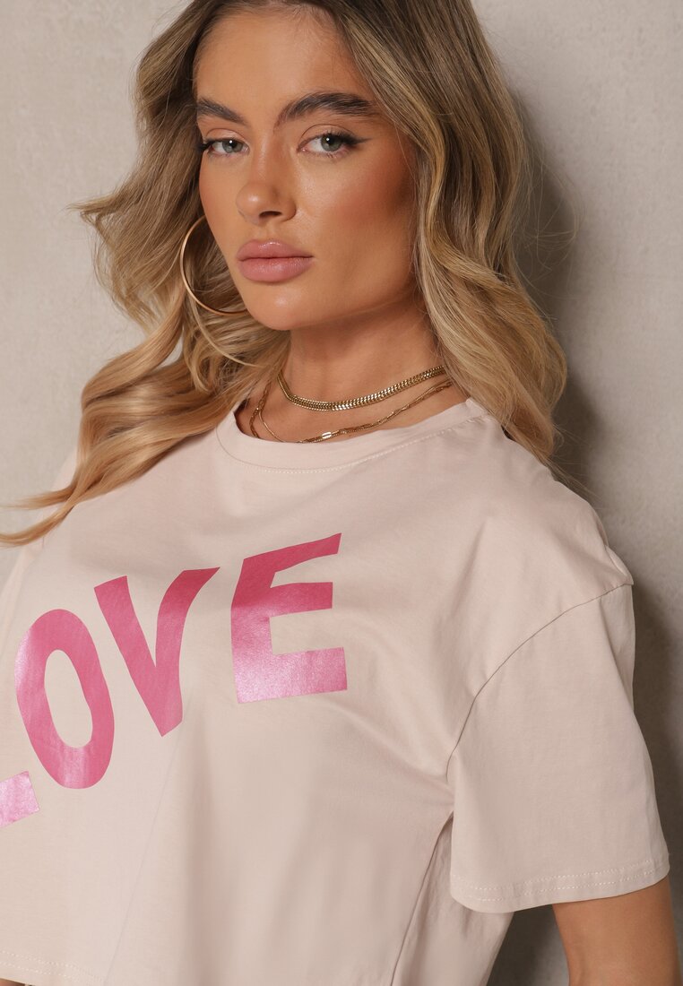 T-shirt Sanillva Bej închis