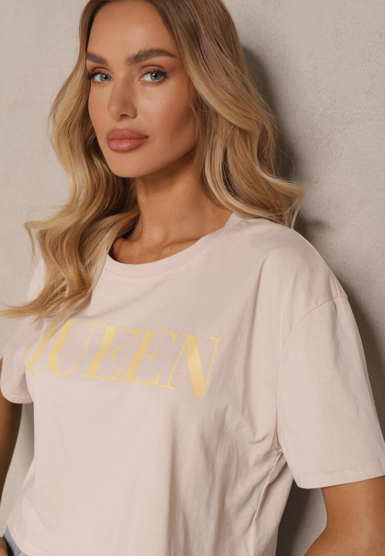 T-shirt Norfitis Bej închis