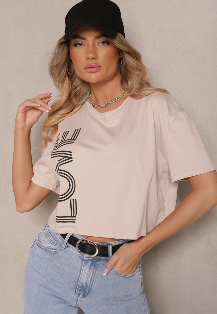 T-shirt Sannovia Bej închis
