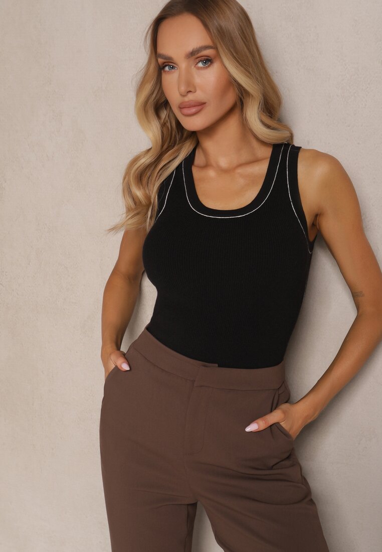 Top Sanaliena Negru cu bej
