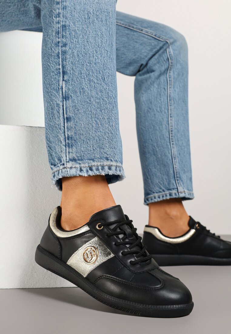 Sneakers Ollisena Negru cu argintiu