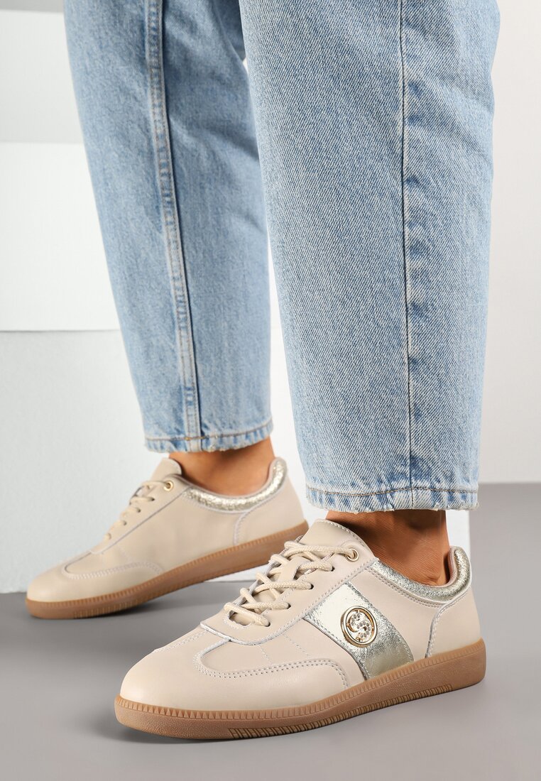 Sneakers Ollisena Bej închis