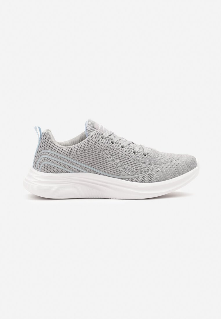 Szaro-Niebieskie Buty Sportowe Sneakersy Zdobione Efektem Ombre Banelissa
