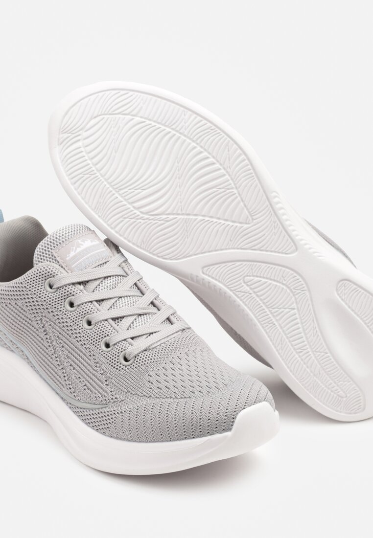 Szaro-Niebieskie Buty Sportowe Sneakersy Zdobione Efektem Ombre Banelissa