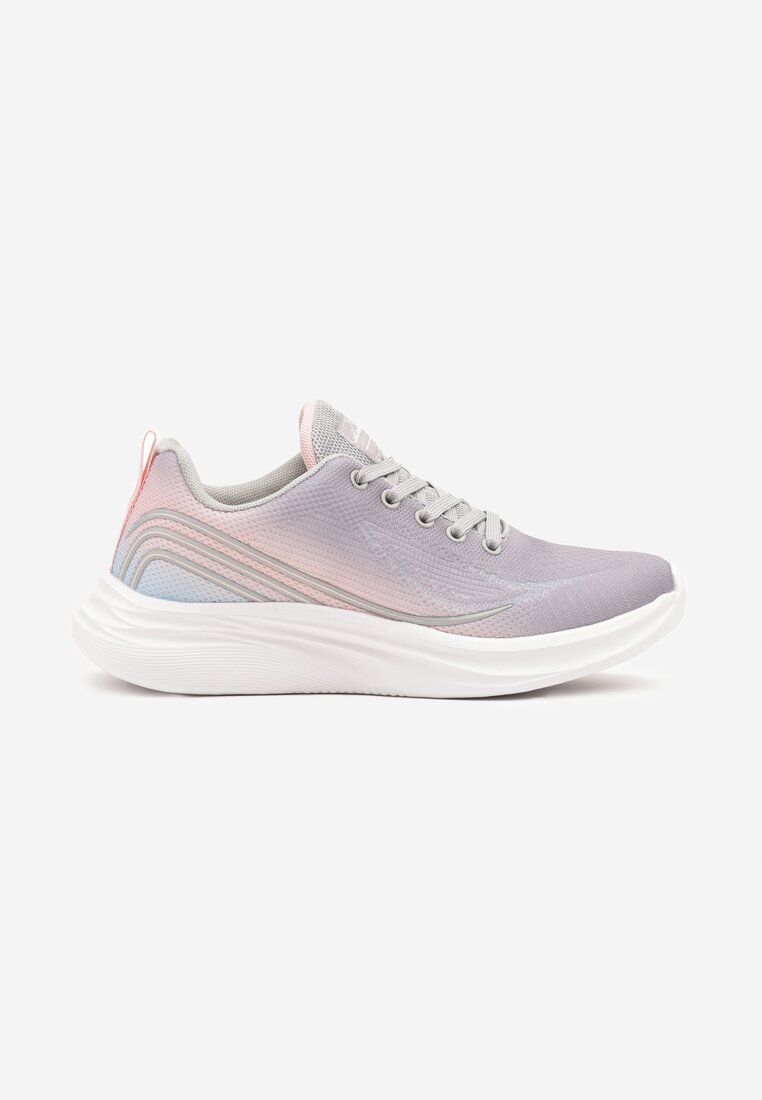 Jasnoszare Buty Sportowe Sneakersy Zdobione Efektem Ombre Banelissa