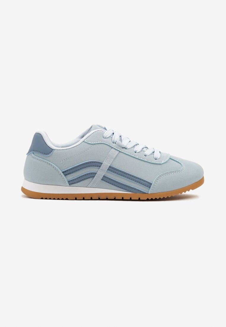 Niebieskie Sneakersy Typu Klasyczne Tenisówki Zdobione Przeszyciami Zardiva
