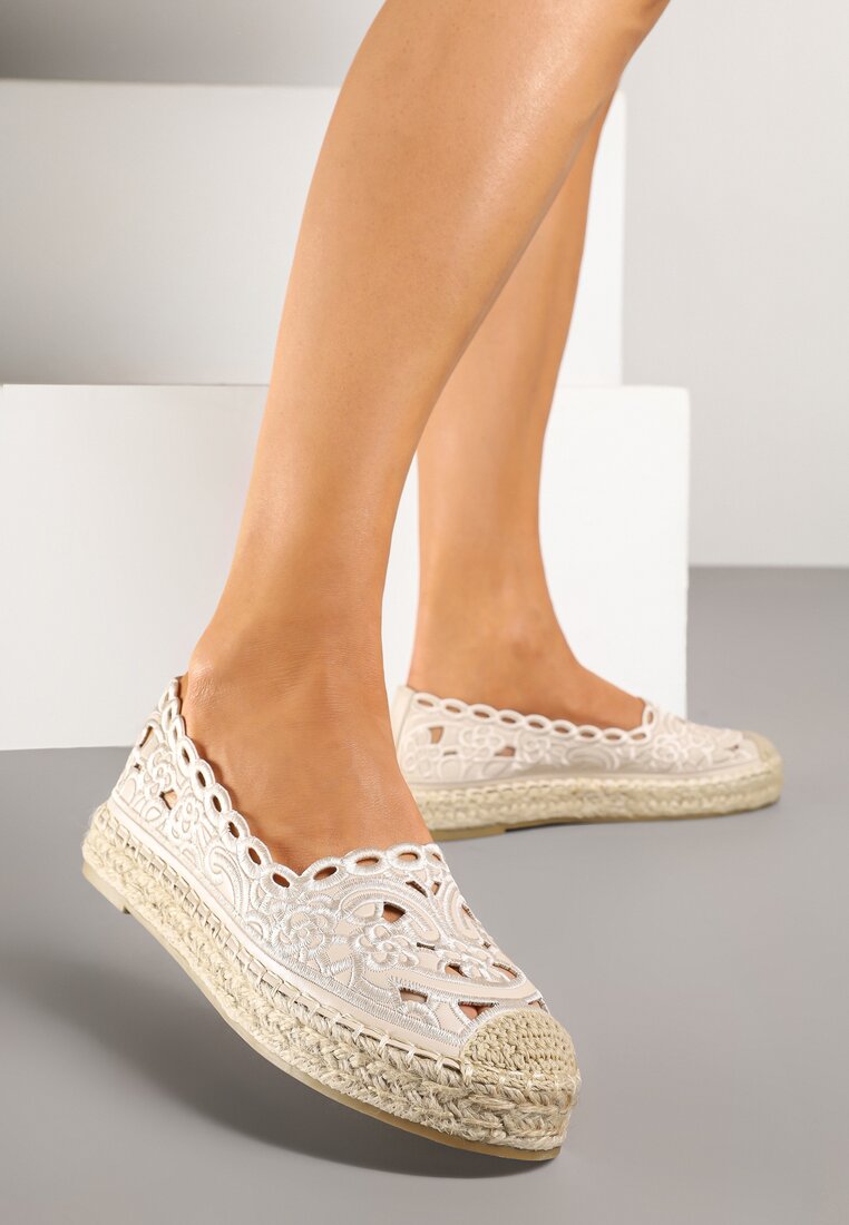 Espadrile Nelariss Bej