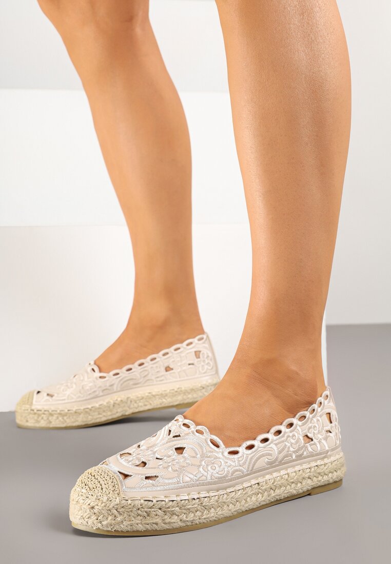 Espadrile Nelariss Bej
