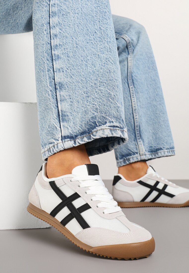 Białe Sneakersy Typu Klasyczne Tenisówki Isnnoria