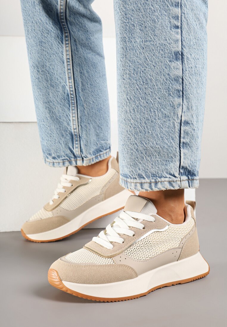 Sneakers Calgis Bej închis