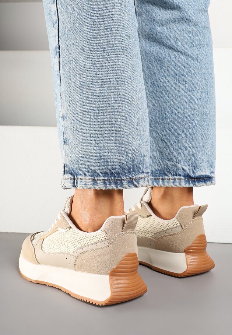 Sneakers Calgis Bej închis