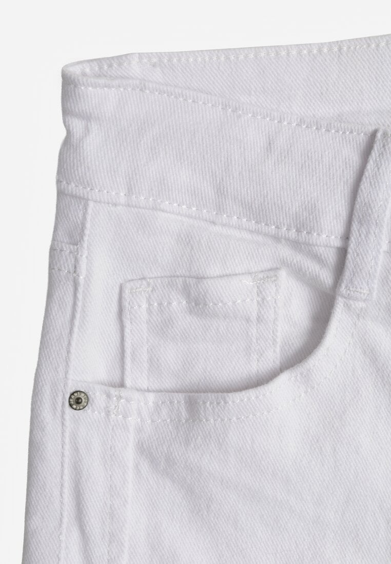 Białe Jeansy Szerokie Phririope