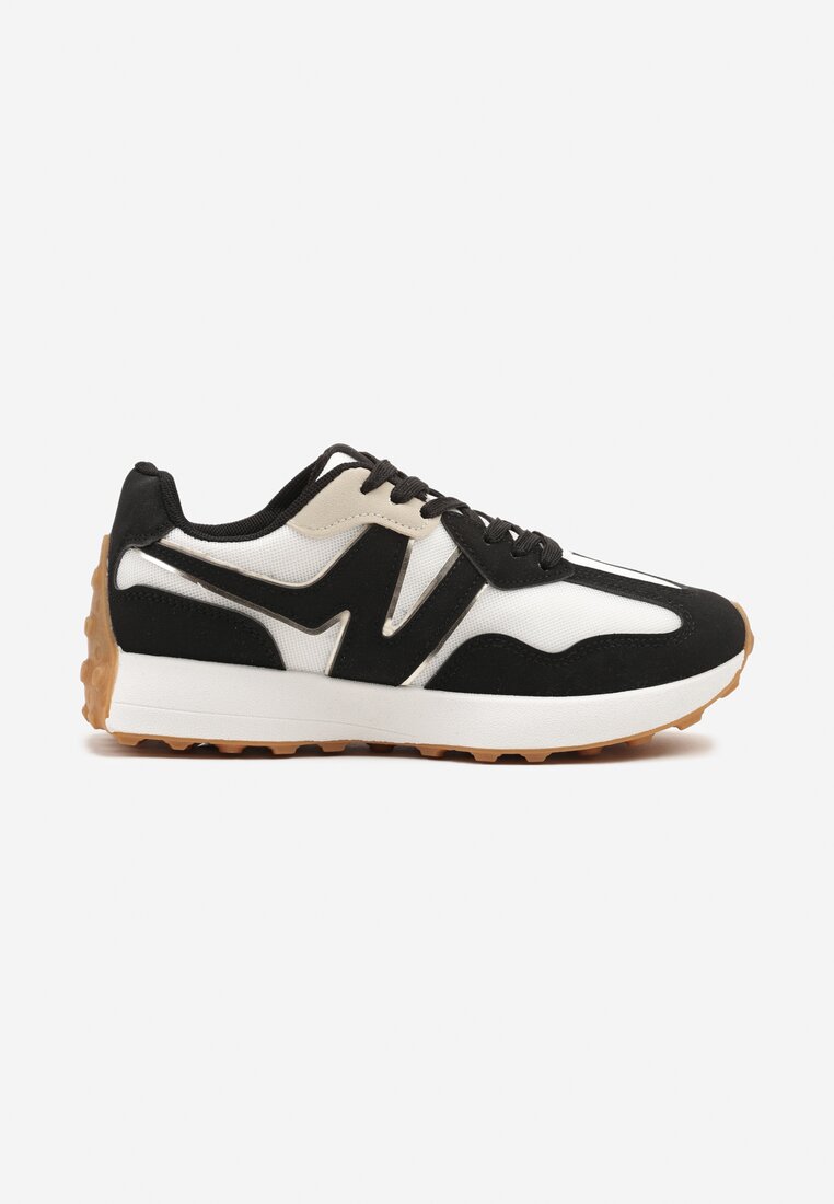 Czarne Sneakersy Ozdobione Geometrycznym Motywem Zdivena